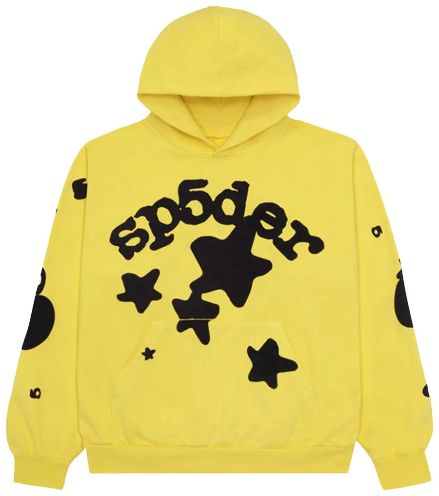 Sp5der Beluga Hoodie Gold - Visual Streetwear