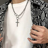 "Streetwear Cross Chain Necklace" - Visual Streetwear