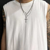 "Streetwear Cross Chain Necklace" - Visual Streetwear