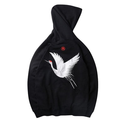 Japanese Crane Hoodie - Visual Streetwear