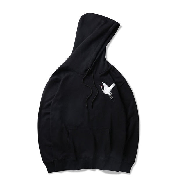 Japanese Crane Hoodie - Visual Streetwear