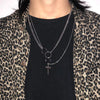 "Streetwear Cross Chain Necklace" - Visual Streetwear